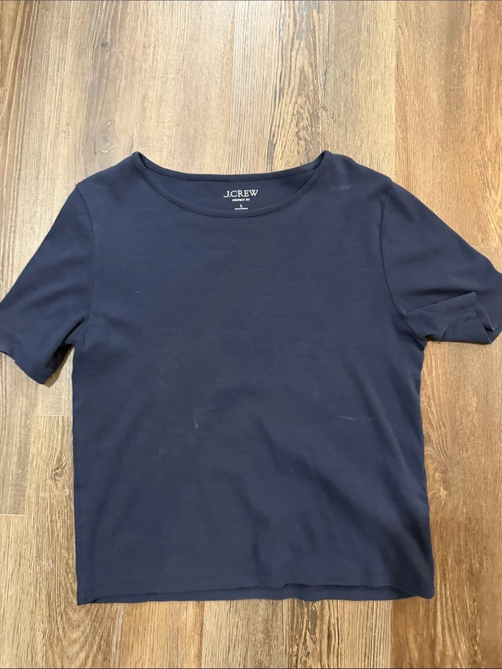 J. Crew Navy Blue Short-Sleeve Crewneck Tee